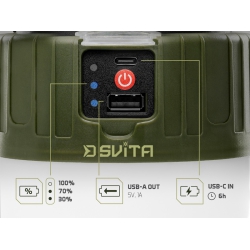 Lampa campingowa z pilotem Delphin SVITA 4W/3600mAh